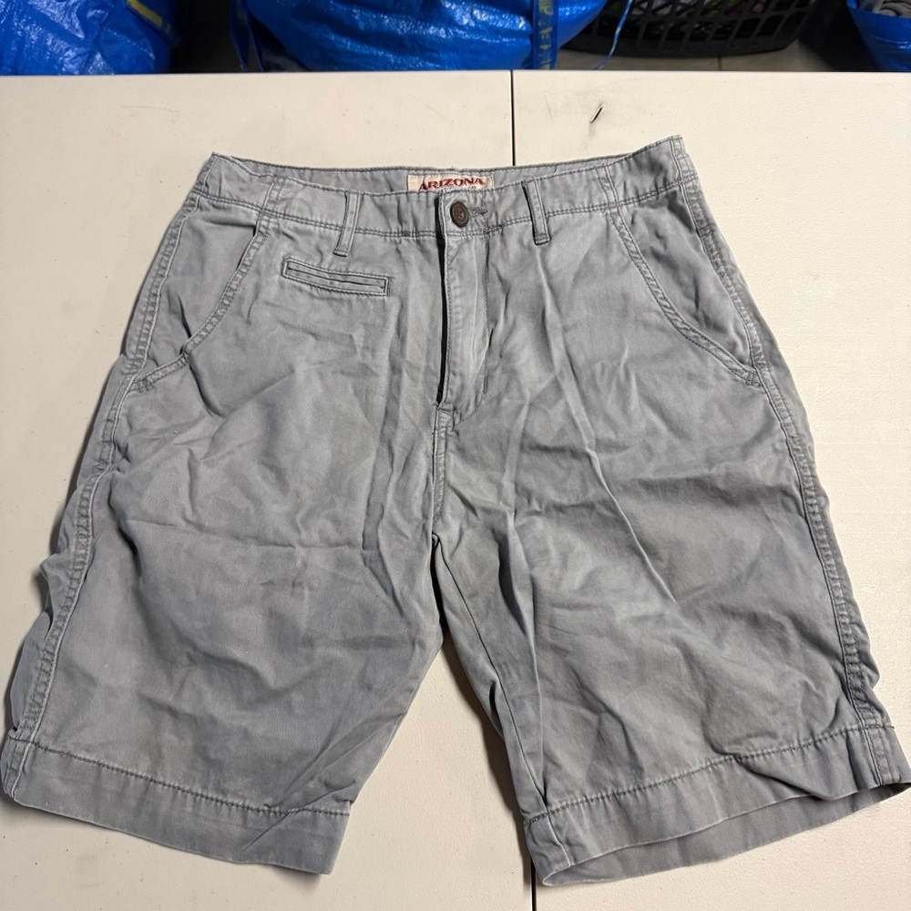 Arizona Men's Grey Casual Shorts 100% Cotton Size 31 EUC